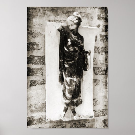 Poster Statue de Berlin | Noir + Blanc (Devant)