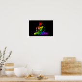 Poster Statue de bouddha arc-en-ciel (Cuisine)