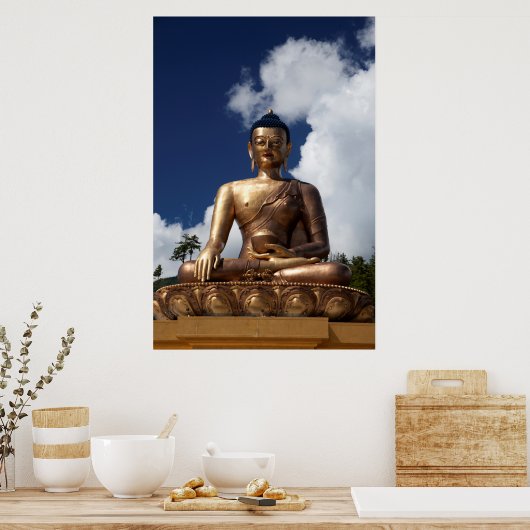Poster Statue de Bouddha assise (Cuisine)