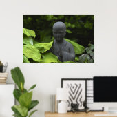Poster Statue de Bouddha dans un jardin de méditation (Bureau à domicile)