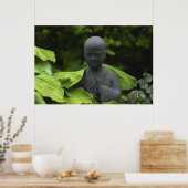 Poster Statue de Bouddha dans un jardin de méditation (Cuisine)