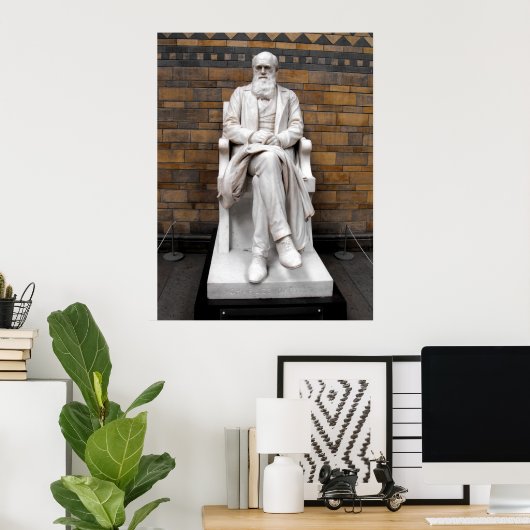 Poster Statue de Charles Darwin (Bureau à domicile)