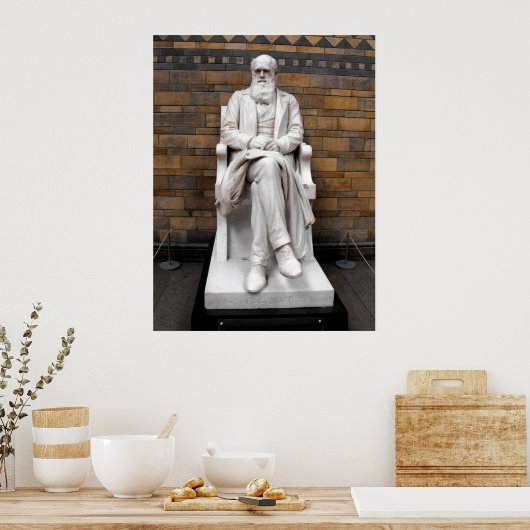 Poster Statue de Charles Darwin (Cuisine)