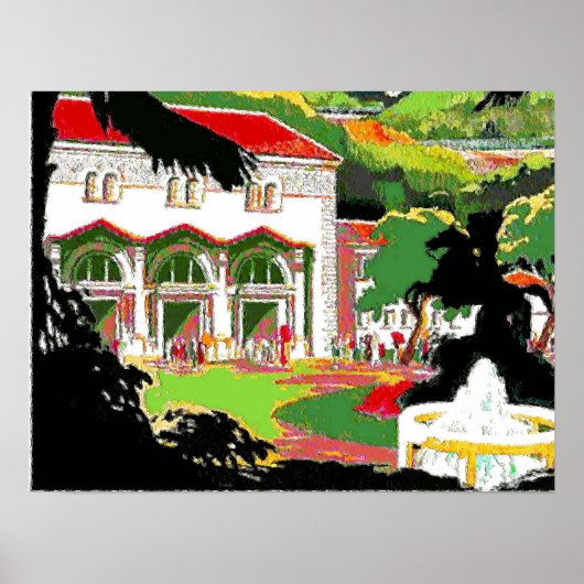 Poster Statue de Jackson en Carré (Devant)