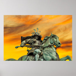 Poster Statue de Kusunoki Masashige, Japon