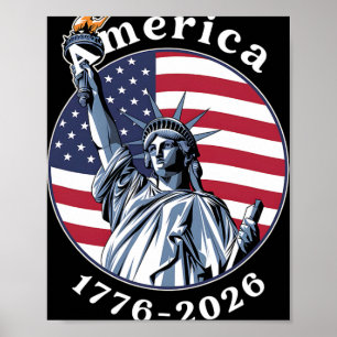 Poster Statue de la Liberté 1776-2026 Souvenir 250e anniv