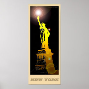 Poster Statue de la Liberté de New York - 01 - Travel Pos