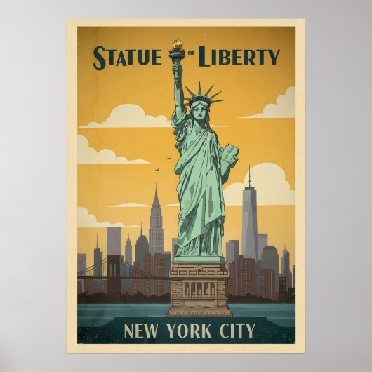 Poster Statue de la Liberté de New York V02 (Devant)