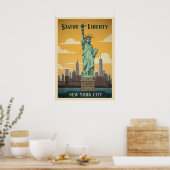 Poster Statue de la Liberté de New York V02 (Cuisine)