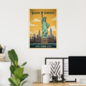 Poster Statue de la Liberté de New York V02 (Bureau à domicile)
