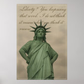 Poster Statue de la Liberté déçue (Devant)