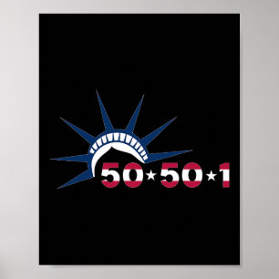 Poster Statue de la Liberté du mouvement de protestation