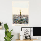 Poster Statue de la liberté éclairant le monde (Bureau à domicile)