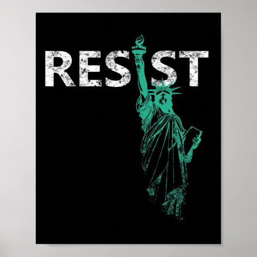 Poster Statue De La Liberté En Perte Résiste (Devant)
