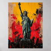 Poster Statue de la Liberté expressionniste – Art audacie (Devant)