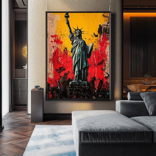 Poster Statue de la Liberté expressionniste – Art audacie