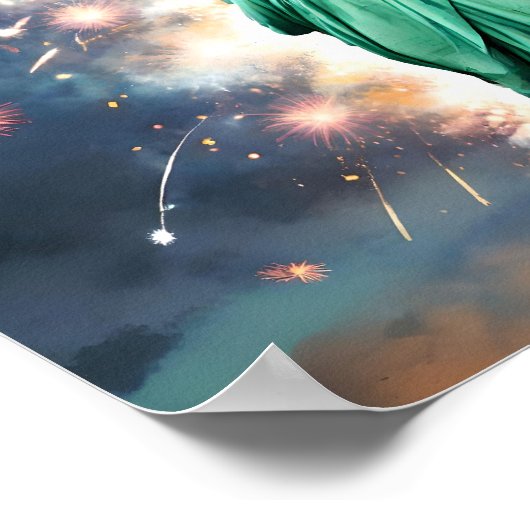 Poster Statue De La Liberté Feu D'Indépendance, (Coin)