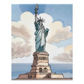 Poster Statue de la Liberté | Monument aquarelle (Devant)