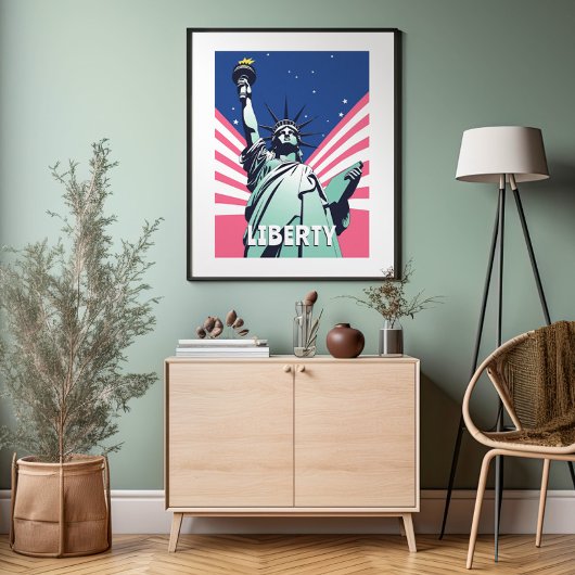 Poster Statue de la Liberté New York Pop Art
