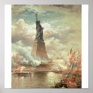 Poster Statue de la Liberté, New York vers les années 180