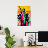 Poster Statue de la Liberté Pop Art (Bureau à domicile)