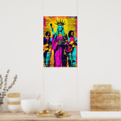 Poster Statue de la Liberté Pop Art (Cuisine)