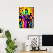 Poster Statue de la Liberté Pop Art (Bureau à domicile)