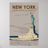 Statue de la Liberté Retro de New York