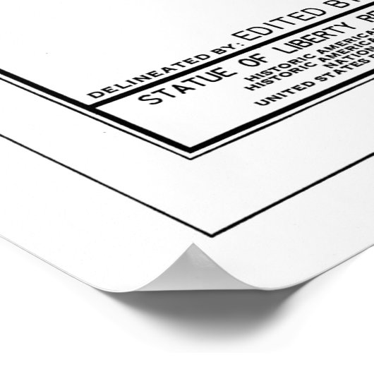 Poster Statue de la liberté Schéma structurel (Coin)