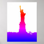 Poster Statue de la Liberté Silhouette Pop Art<br><div class="desc">New York - États-Unis d'Amérique Symbole national et ville Statues,  Monuments et Bâtiments - Statue de la Liberté Photo Oeuvre - Statue de la Liberté Silhouette Pop Art Style Art</div>