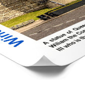 Poster Statue de la reine Victoria à l'extérieur, Château (Coin)