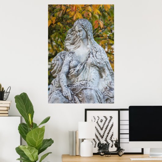 Poster Statue De La Sirène Loreley (Bureau à domicile)