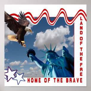 POSTER STATUE DE LA TERRE DE LIBERTÉ DE L'AFFICHE LIBRE