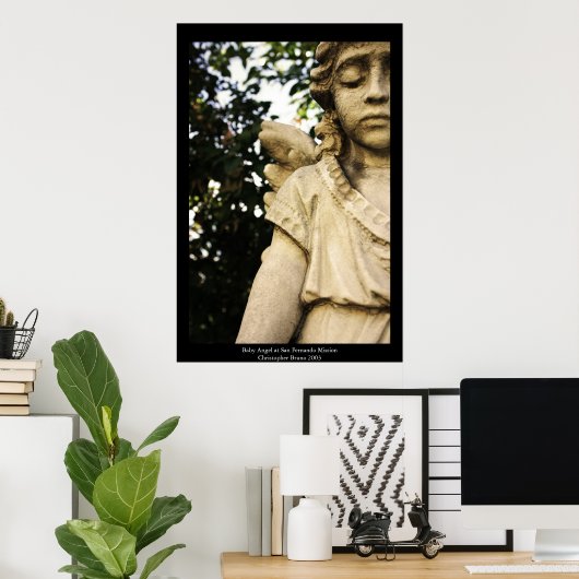 Poster Statue de l'ange bébé (Bureau à domicile)