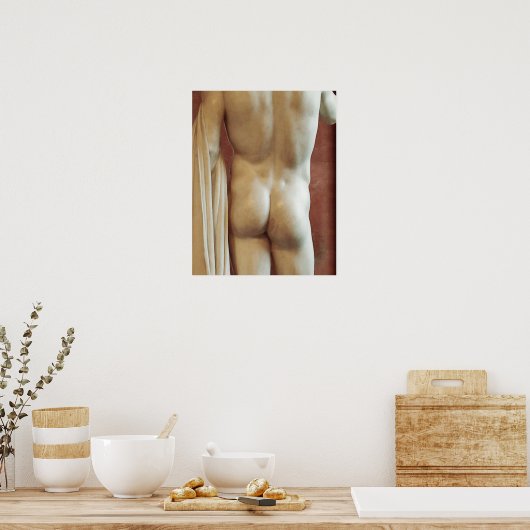 Poster Statue de l'arrière de David (Cuisine)