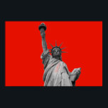 Poster Statue de l'art pop de Liberty Red en niveaux de g<br><div class="desc">Oeuvres de Monuments de la ville de New York - Immeubles Symboles nationaux indépendants des États-Unis d'Amérique</div>