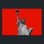 Poster Statue de l'art pop de Liberty Red en niveaux de g<br><div class="desc">Oeuvres de Monuments de la ville de New York - Immeubles Symboles nationaux indépendants des États-Unis d'Amérique</div>