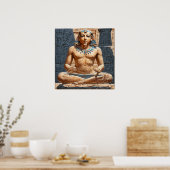 Poster Statue de l'Écriture égyptienne antique (Cuisine)