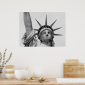 POSTER STATUE DE LIBERTÉ, NEW YORK - NOIR & BLANC (Cuisine)