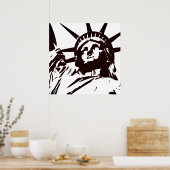 Poster Statue de Liberty Pop Art (Cuisine)