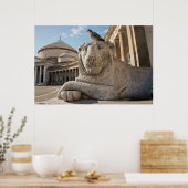 Poster Statue de lion devant une église historique (Cuisine)