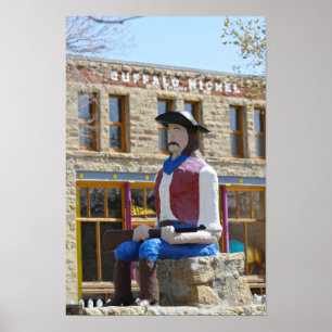 Poster Statue de Lucien Maxwell, Cimarron, Nouveau-Mexiqu