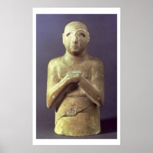 Poster Statue de l'Utu God, Mésopotamian, c.2400 BC (li