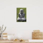 Poster Statue de pierre de bouddha heureux (Cuisine)