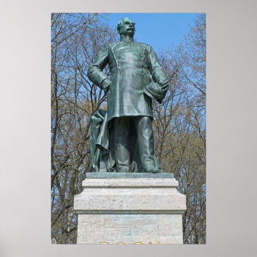 Poster Statue de Roon à Berlin (Devant)