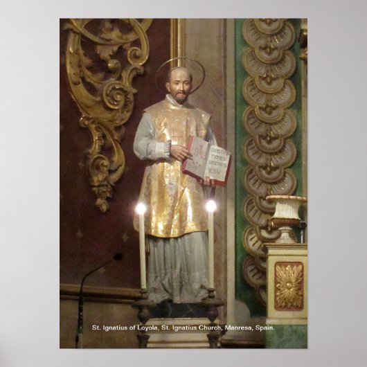 Poster Statue de Saint Ignace de Loyola (Devant)