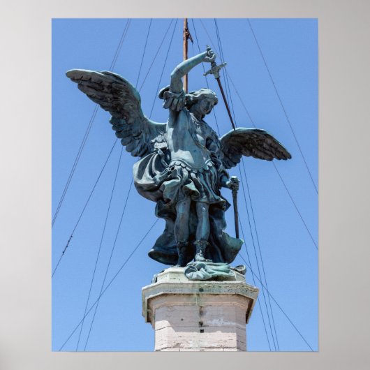 Poster Statue de Saint Michel - Castel Sant'Angelo sommet (Devant)