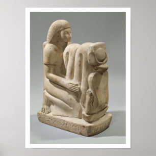 Poster Statue de Setau présentant la déesse Nekhb de