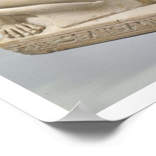 Poster Statue de Setau presenting the cobra goddess Nekhb (Coin)