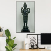 Poster Statue de Vishnu dans sa triple forme de Vishnu (Bureau à domicile)